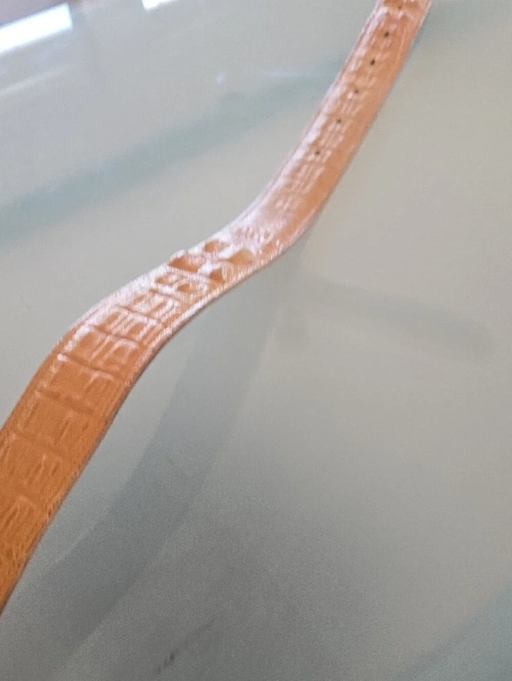 Lamo Tan Croc-Embossed Leather Belt